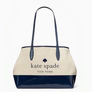 Kate Spade logo Side Snap Street Tote - Nightcap
